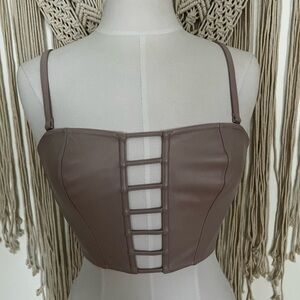 Victoria's Secret Taupe/Pink Corset Top